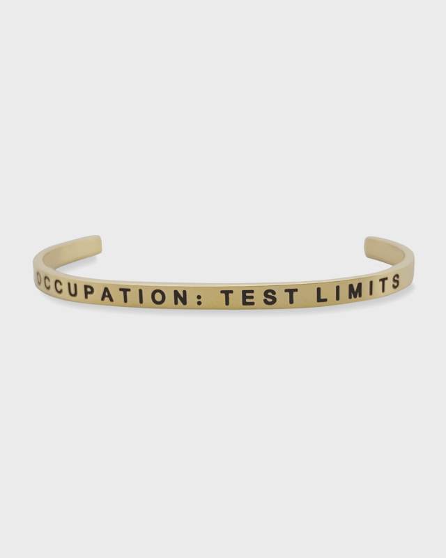 Girl's Occupation Test Limits Engraved Bangle Bracelet