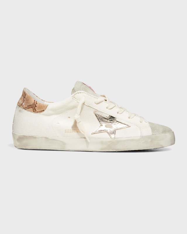 Superstar Canvas Mixed Leather Sneakers