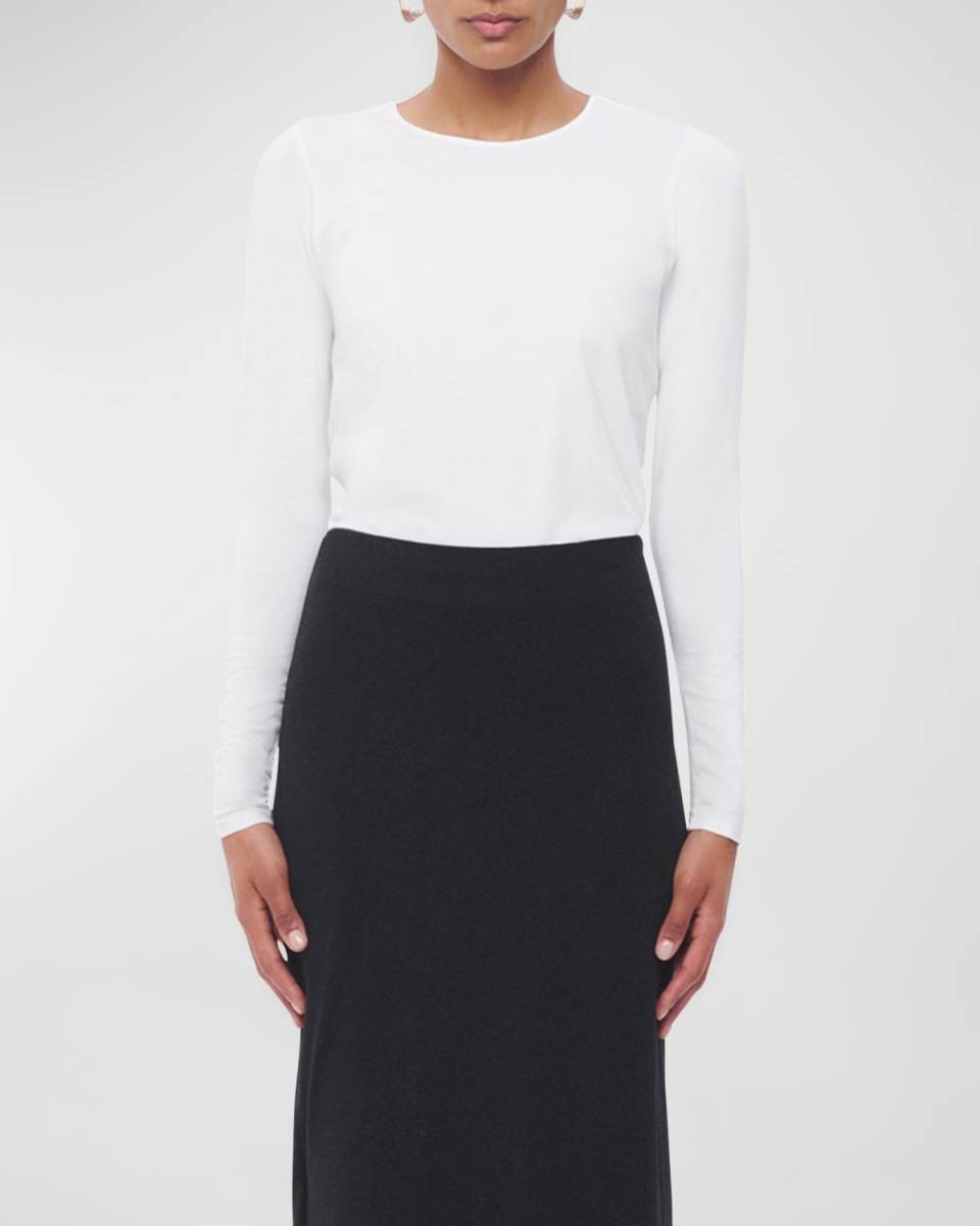 Long-Sleeve Fitted T-Shirt