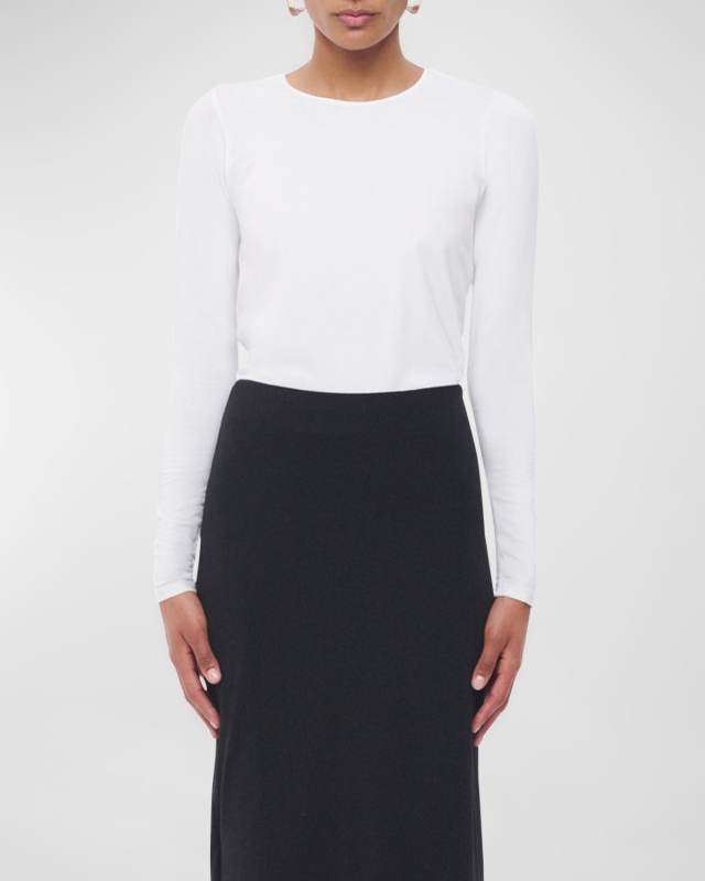 Long-Sleeve Fitted T-Shirt