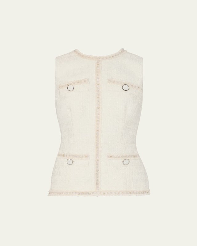 Nette Sleeveless Boucle top