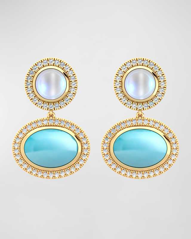 Aurora Earrings with Diamonds