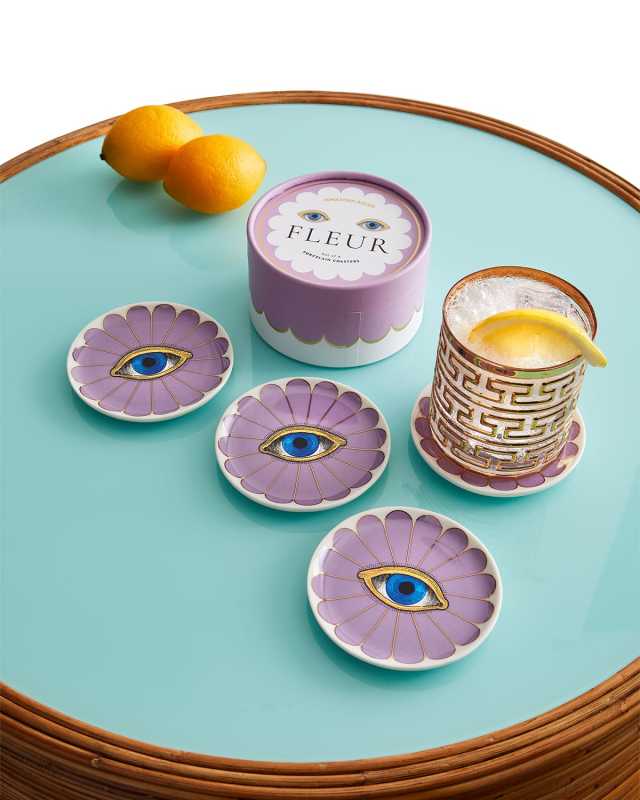 Fleur Coasters Purple