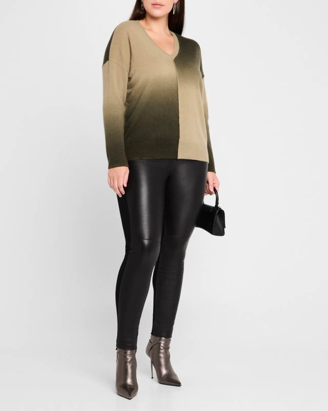Plus Size Dip-Dye Cashmere Pullover