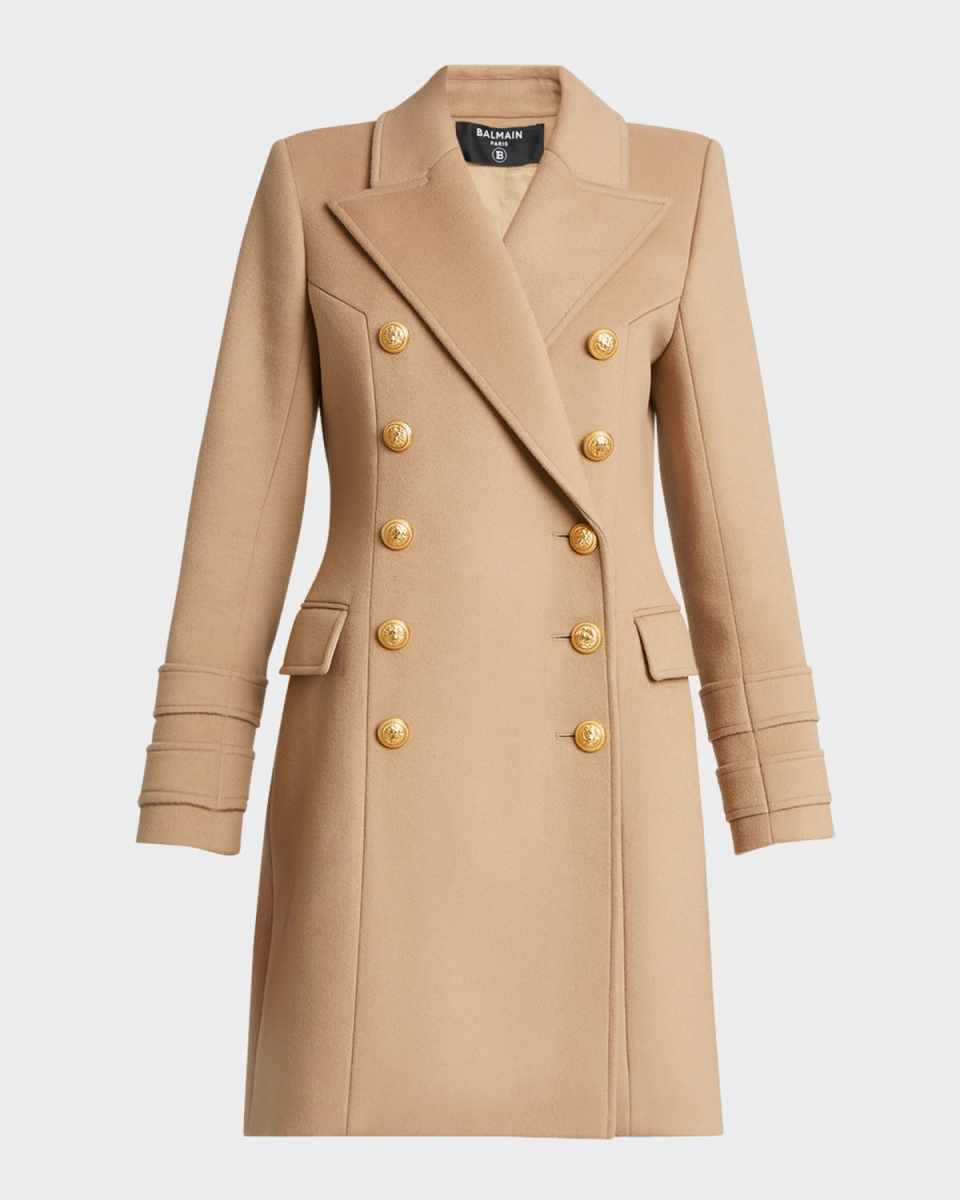 10-Button Wool-Cashmere Coat