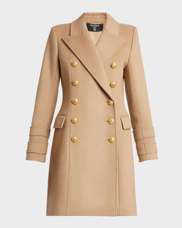10-Button Wool-Cashmere Coat
