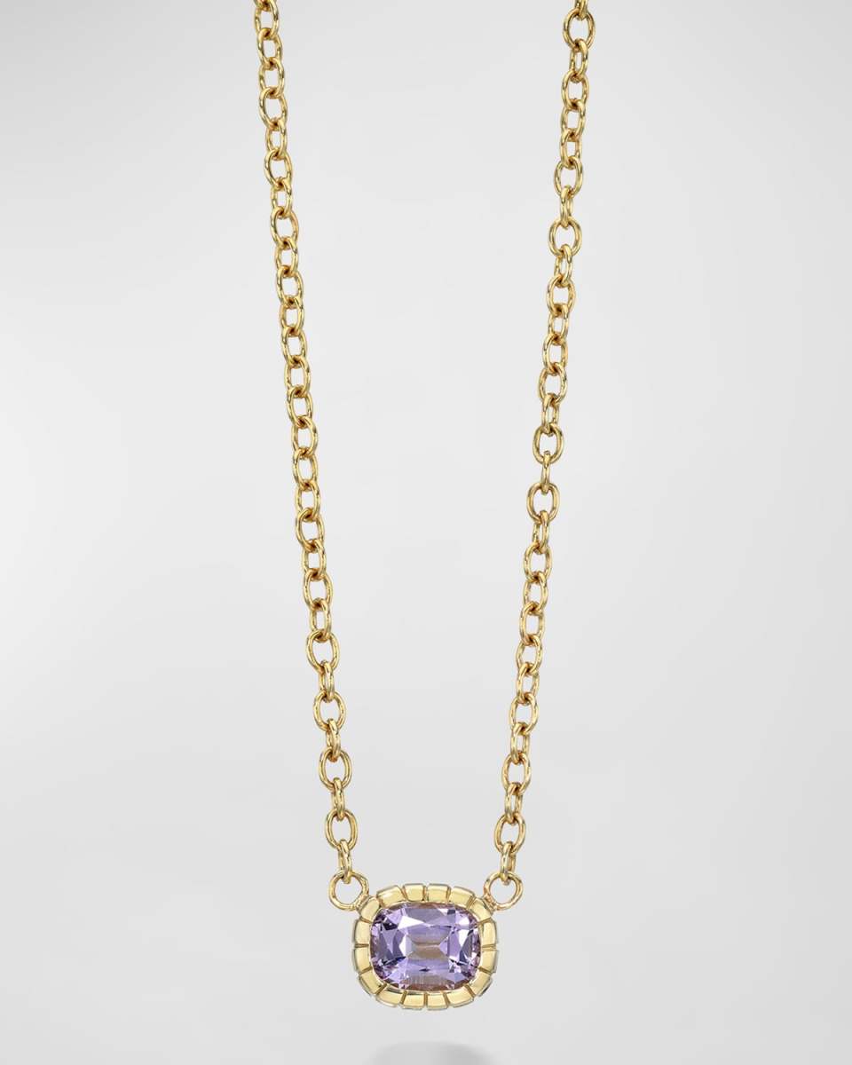 Sapphire Heirloom Bezel Pendant Necklace