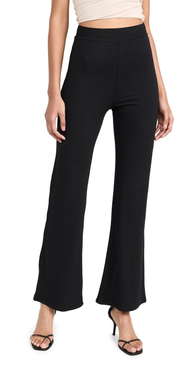 RE ONA Signature Wide Leg Modal Pants Black