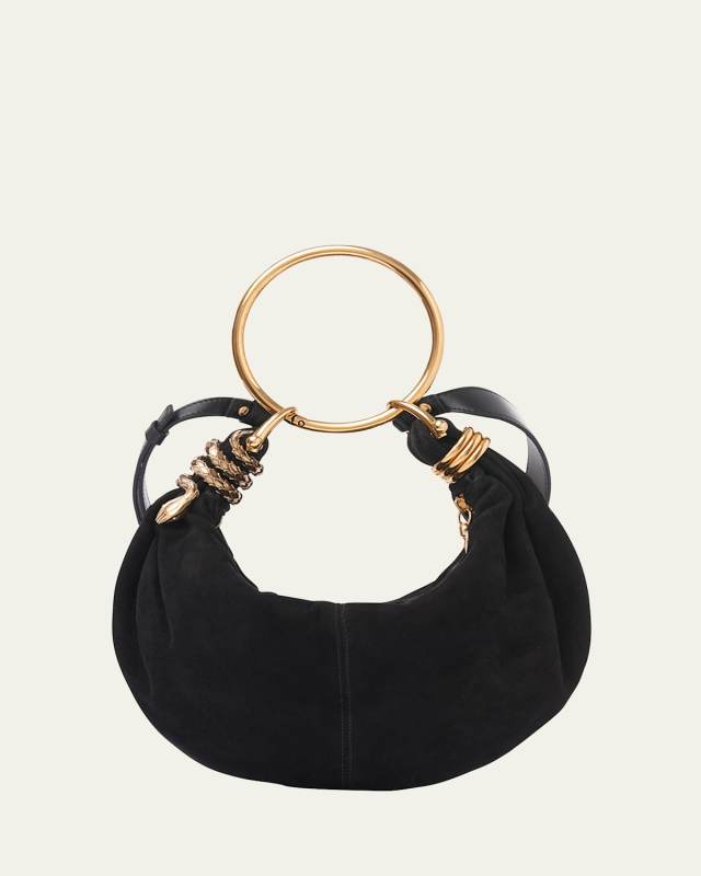 Mini Bracelet Crossbody Bag in Suede
