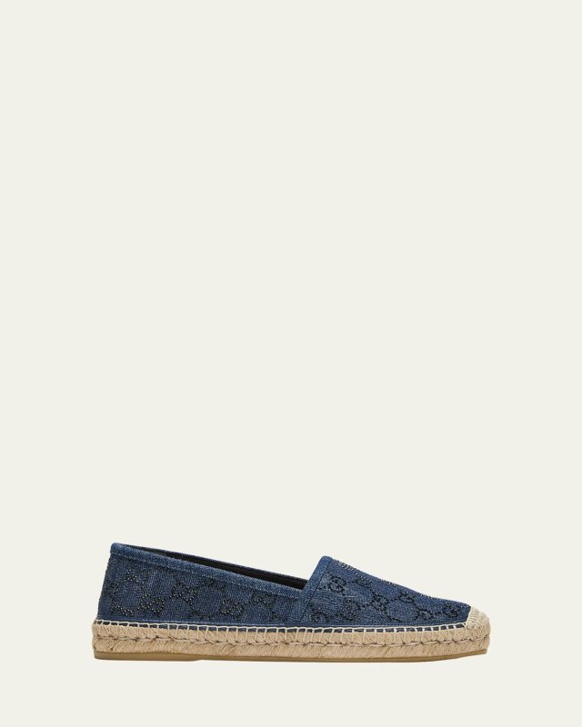 Monogram Denim Flat Espadrilles