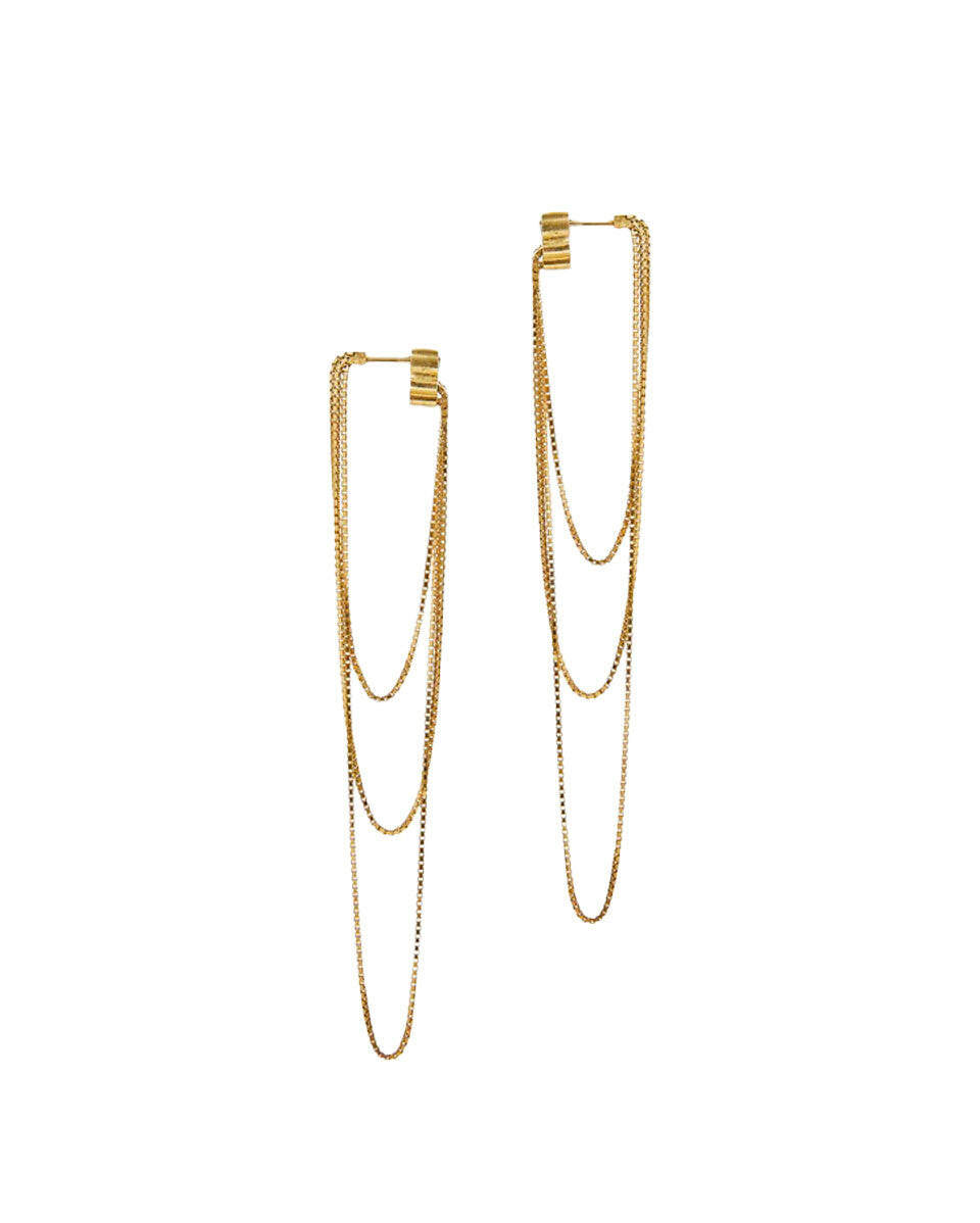 Nighttime Box Chain Earrings