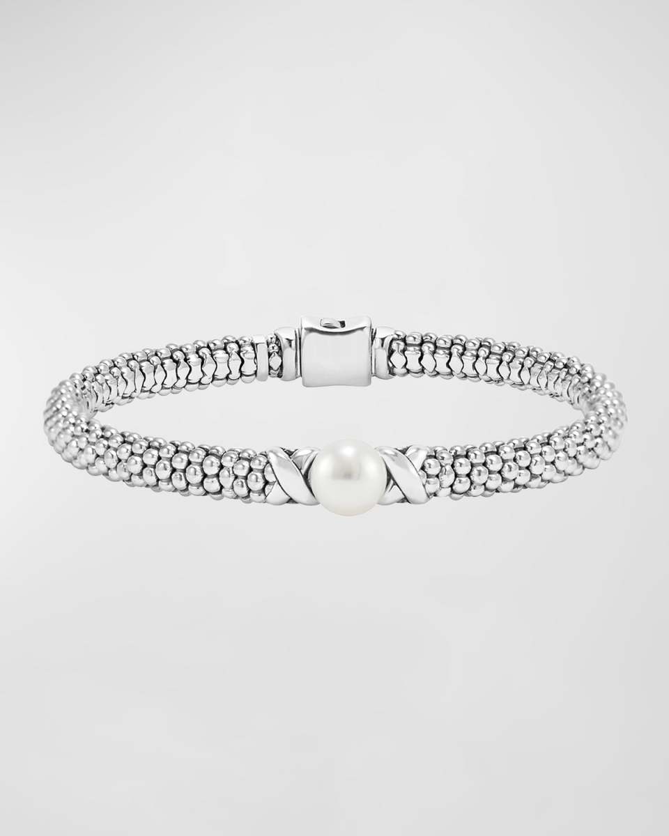 Luna 8mm Pearl & 6mm Caviar Rope Bracelet