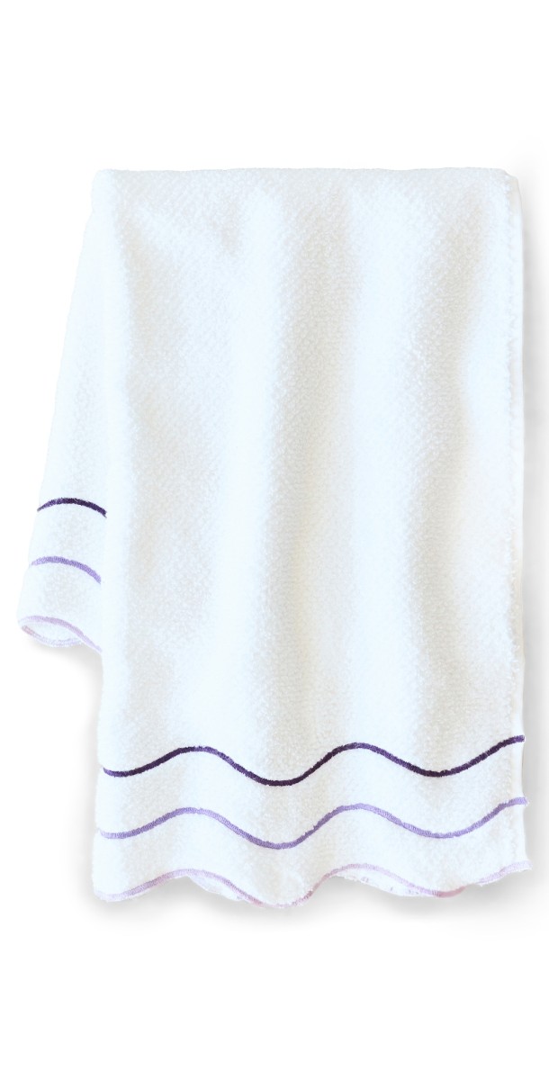 Kassatex Shopbop x Kassatex Scalloped Hand Towel Set of 2 White/Violet