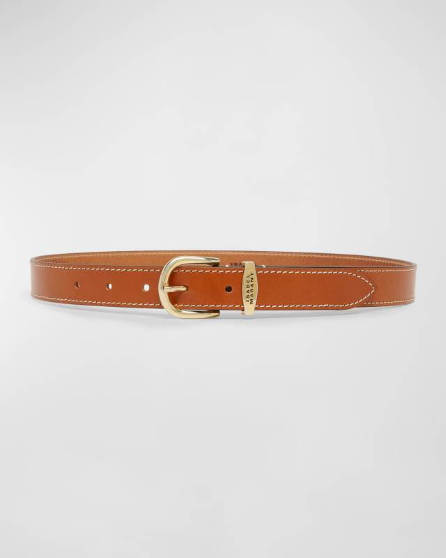 Zadd Leather Belt With Contrast Stitching