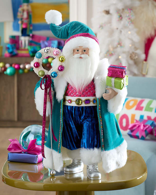 18" Bright Holiday Santa