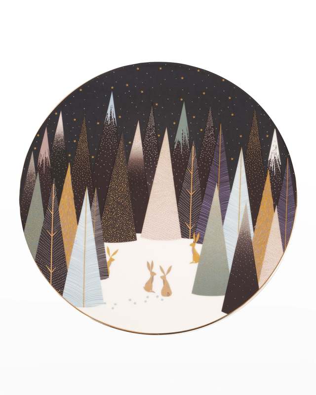 Frosted Pines 9" Serving Plate