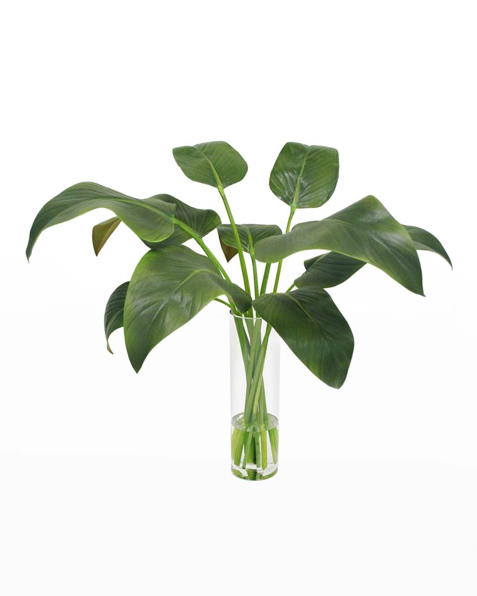 Calla Leaf in Slim Round Vase