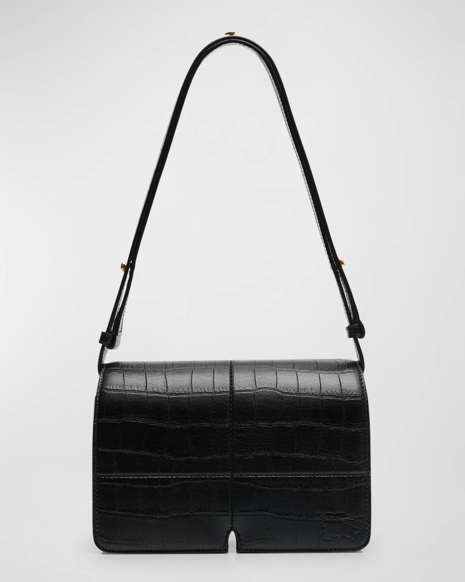 Snip Leather Flap Shoulder Bag