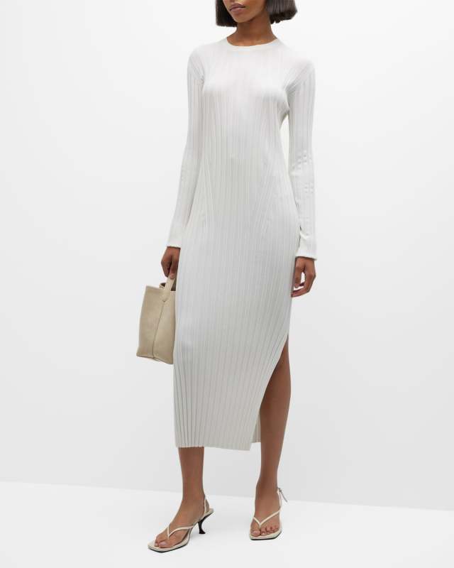 Ribbed Midi Sweater Dress