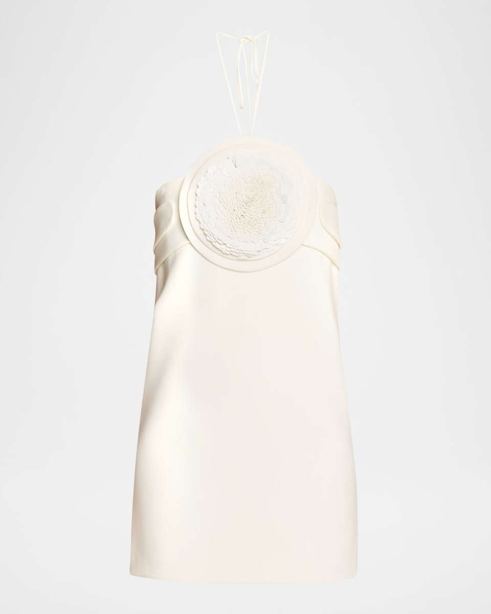 Liss Flower Halter Mini Dress