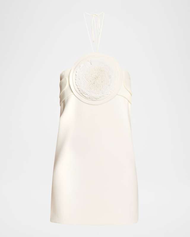 Liss Flower Halter Mini Dress