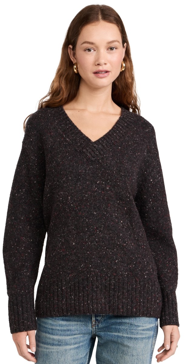 Faherty Driftwood Donegal Sweater Blackberry