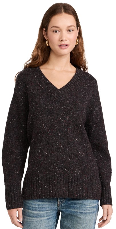 Faherty Driftwood Donegal Sweater Blackberry