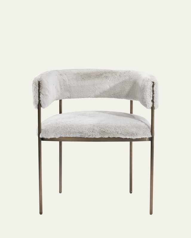 Ryland Faux Fur Dining Chair
