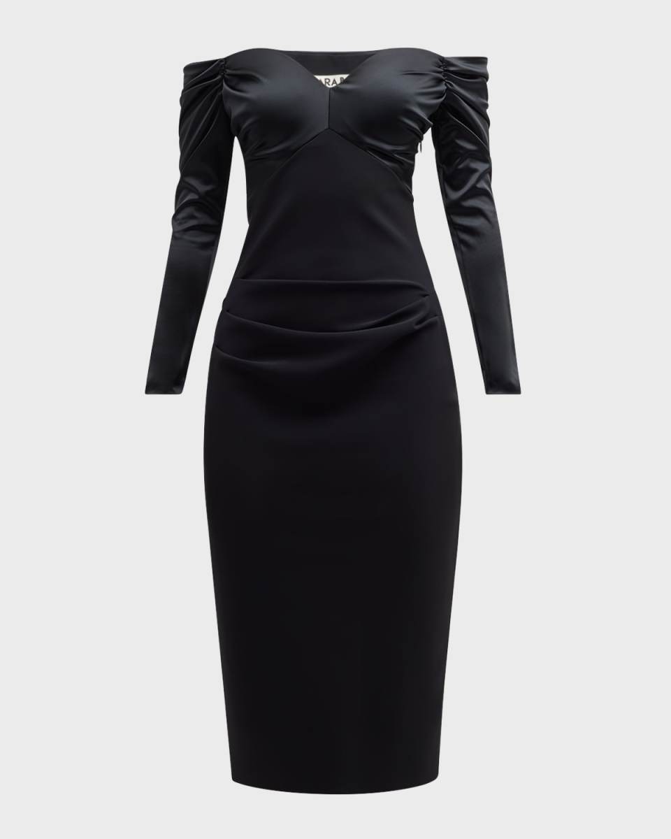 Off-Shoulder Sweetheart Bodycon Dress