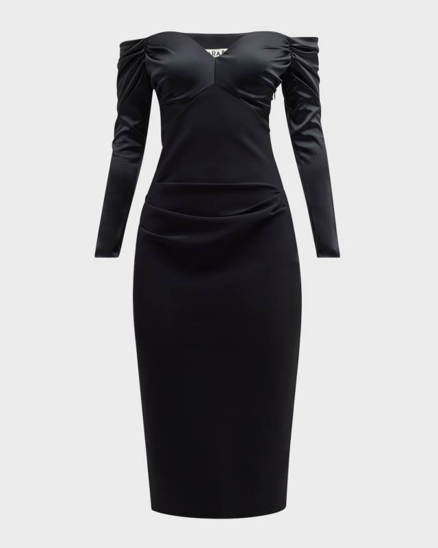 Off-Shoulder Sweetheart Bodycon Dress
