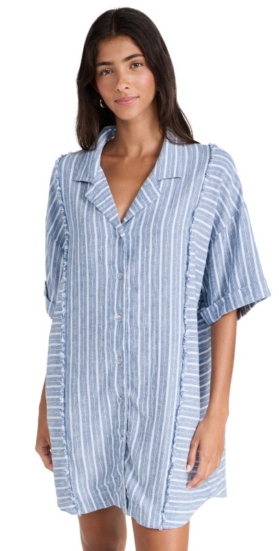 Zupply Jaydentriped Dress Marina Blue