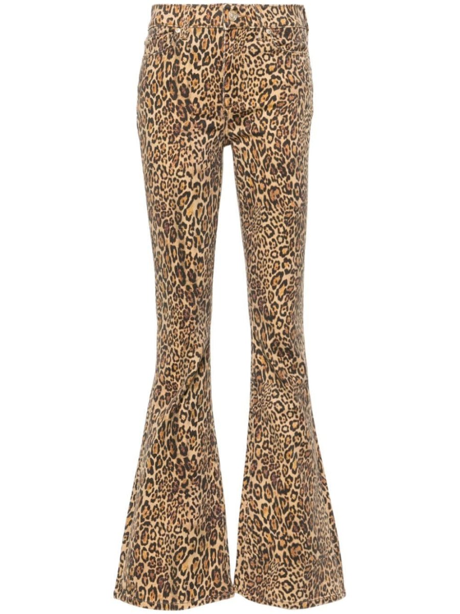 HW Ali leopard-print flared jeans