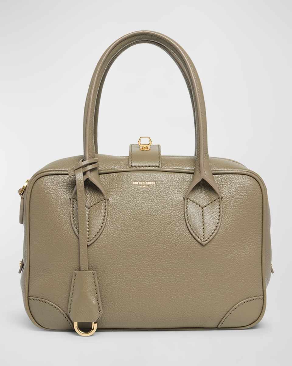 Vita Zip Goat Leather Top-Handle Bag