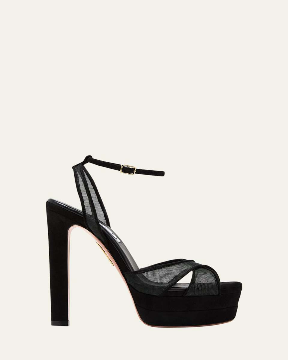 Divine Mesh Crisscross Platform Sandals