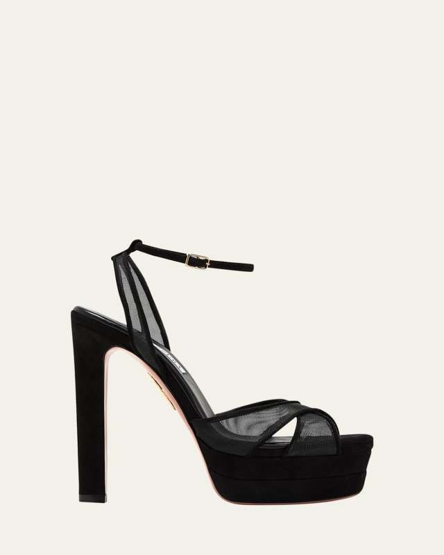 Divine Mesh Crisscross Platform Sandals