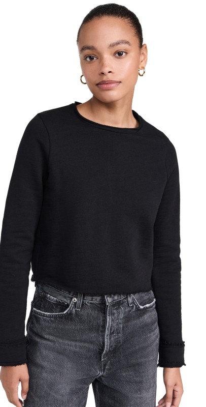 Goldie Cropped Sweatshirt Black