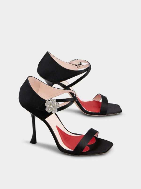 Roger Vivier I Love Vivier Daisy Satin Sandals