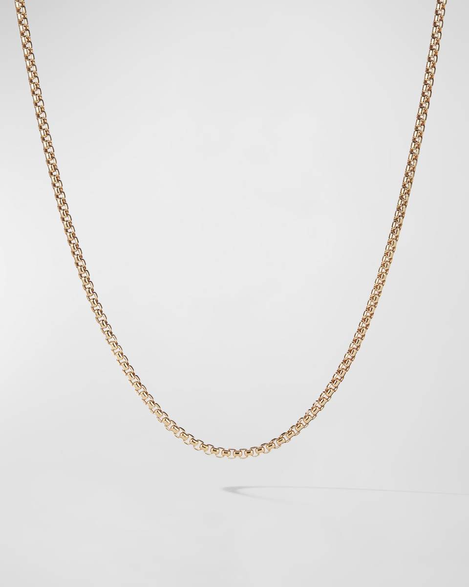 Box Chain Necklace in 18K Gold, 2.7mm