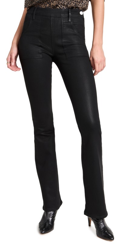 FRAME Le Flare De Francoise Jeans Noir Coated