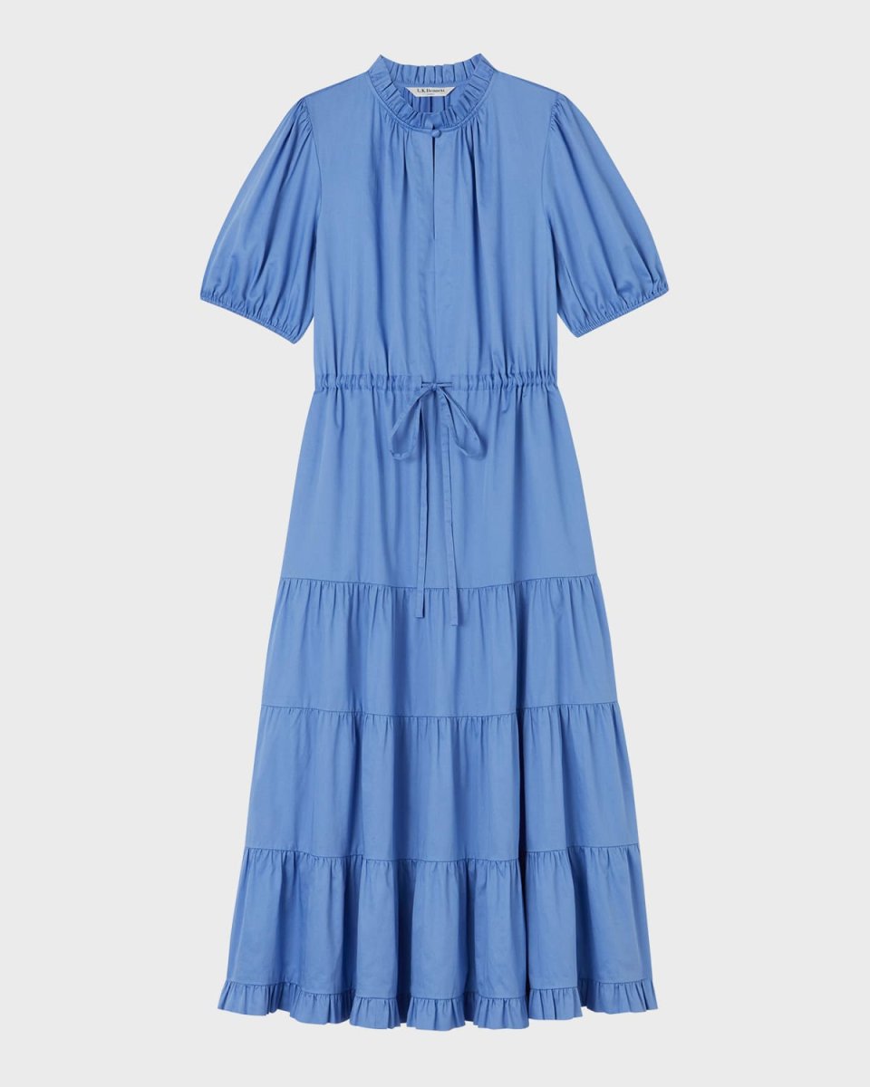 Hedy Tiered Ruffle-Trim Cotton Midi Dress