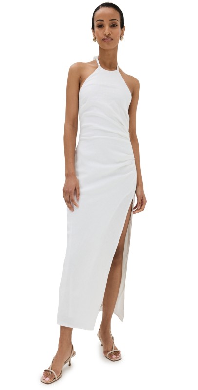 Reformation Sadey Linen Dress White