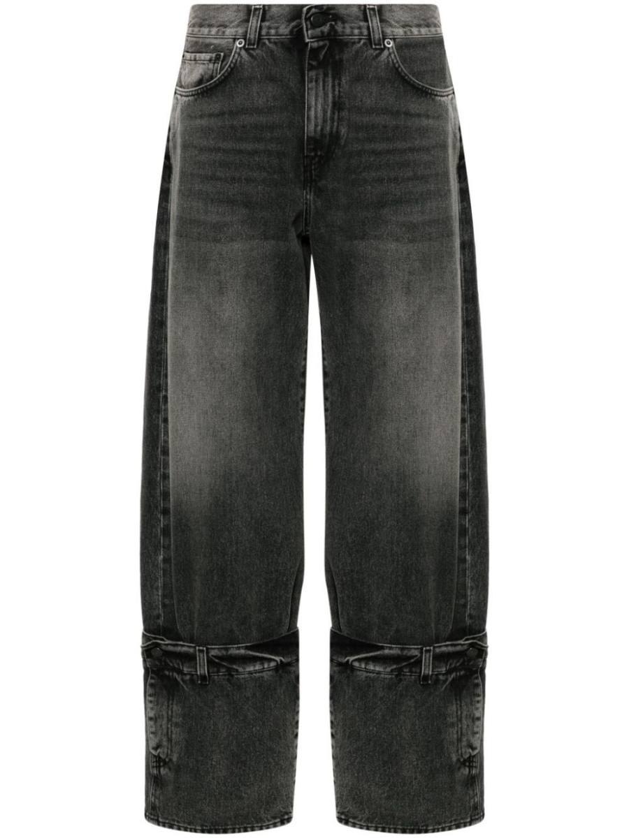cuff-detail jeans