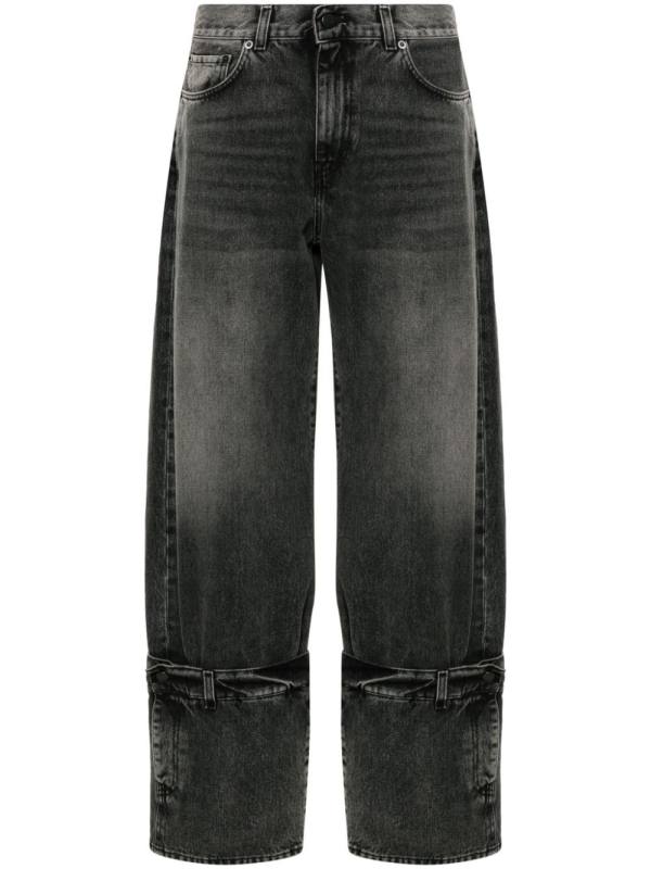 cuff-detail jeans