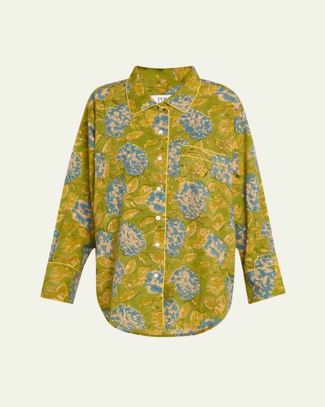 Floral-Print Cotton Pajama Set