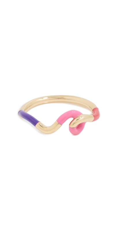 Bea Bongiasca Wow Mini Snake Ring Raspberry/Bubblegum/Purple