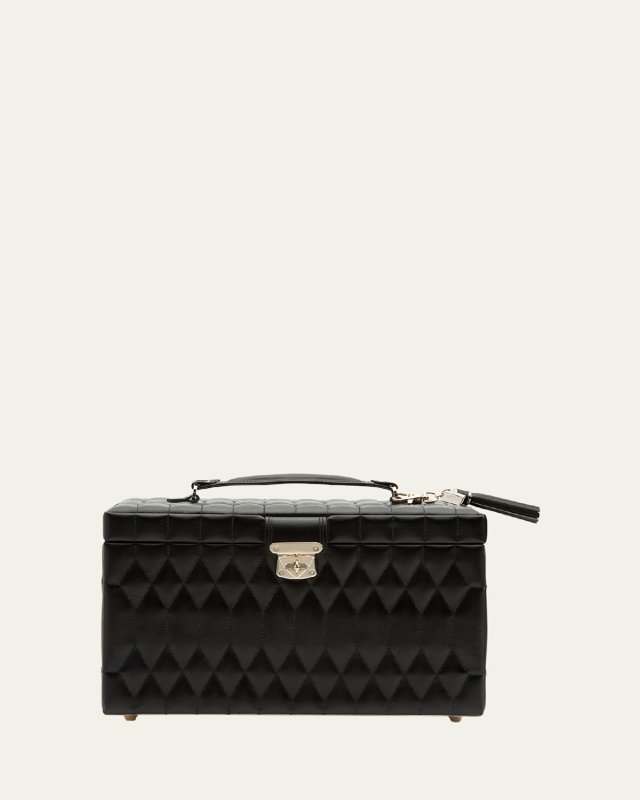 Caroline Black Large Jewelry Case