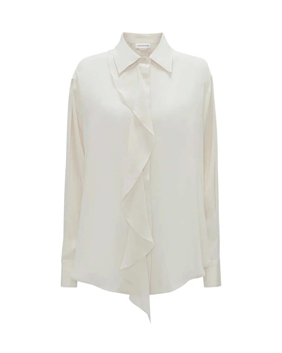 Asymmetric Ruffle Blouse