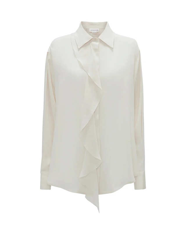 Asymmetric Ruffle Blouse