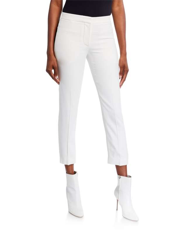 Leaf Crepe Cigarette Trousers