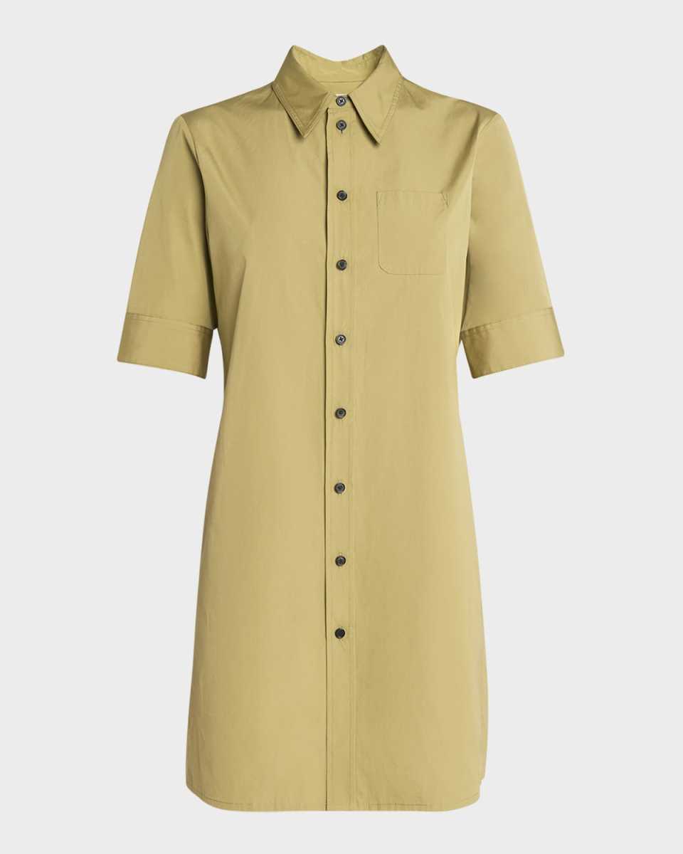 Short-Sleeve Button-Down Tunic
